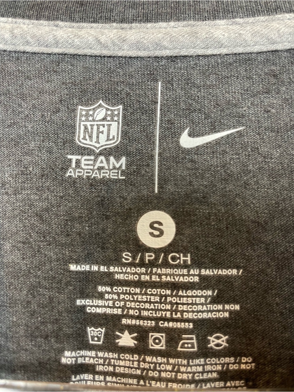 NFL Gray Houston Texans 'Texans Just Do It' Graphic Tee Size S - Picture 5 of 6